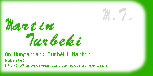 martin turbeki business card