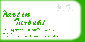 martin turbeki business card